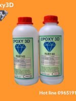 Bộ 1kg Epoxy Resin 3D Ruby 04 ĐỔ Khối